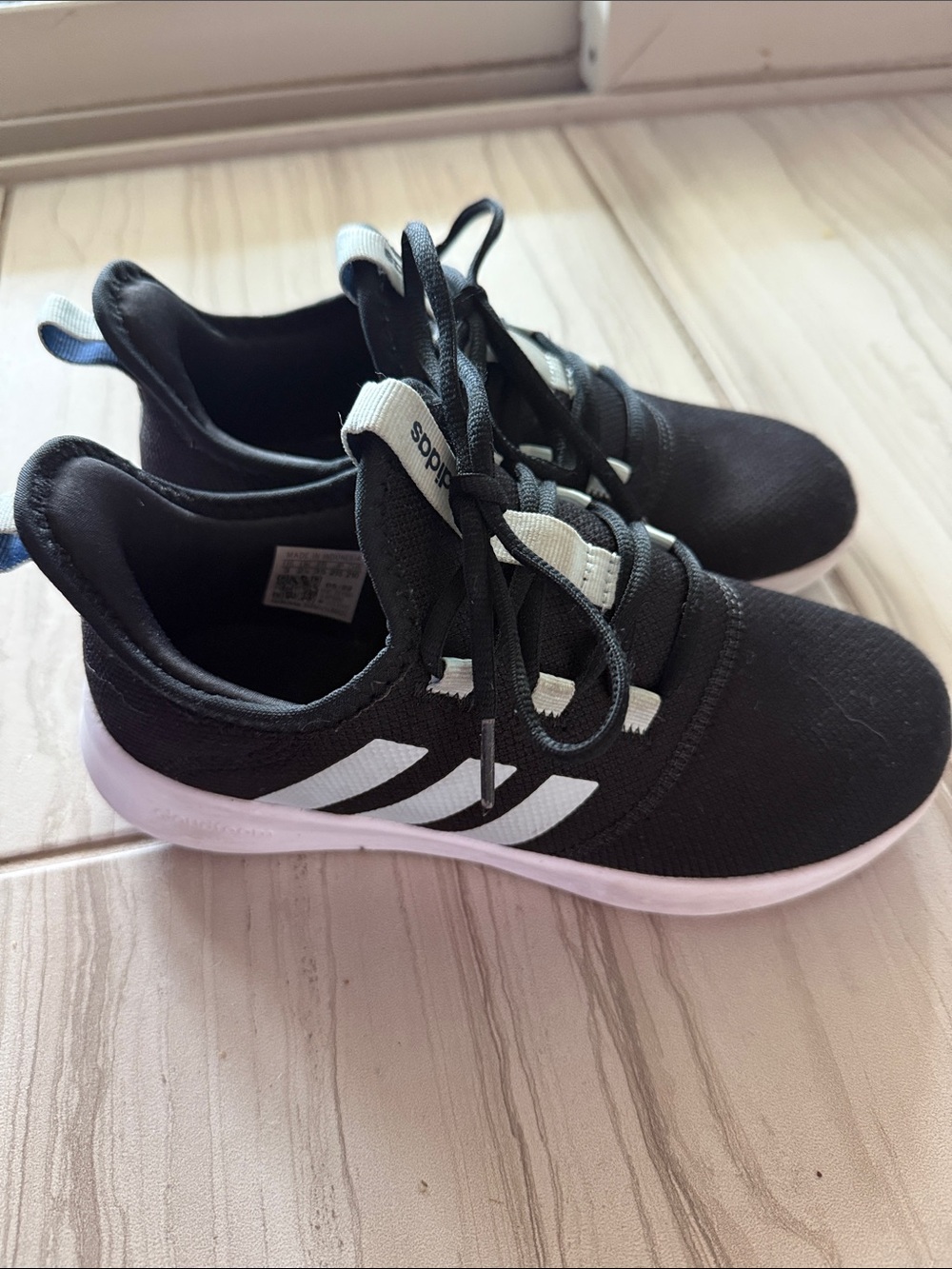 adidas Black and White Casual Lace-Up Sneakers